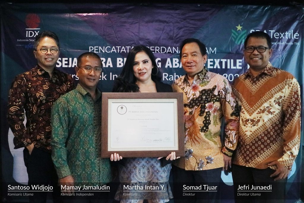 PT Sejahtera Bintang Abadi Textile Tbk (SBAT) Resmi Menjadi Emiten ke