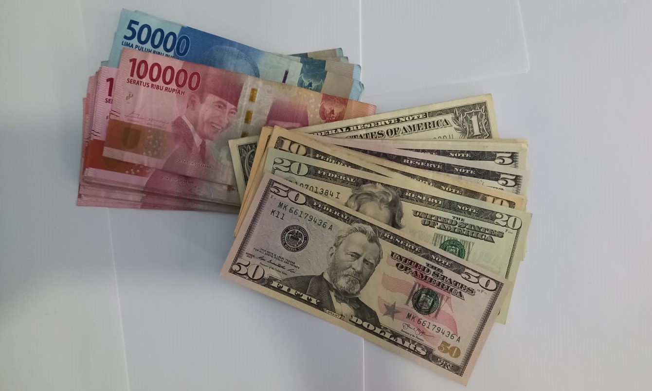 Us Dollar Ke Rupiah Pengubah mata uang konverter menunjukkan konversi
