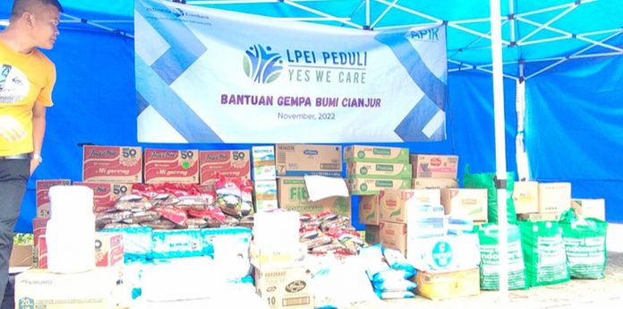 LPEI Salurkan Bantuan Untuk Korban Bencana Gempa Cianjur